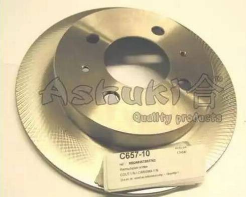 Ashuki C657-10 - Тормозной диск autospares.lv