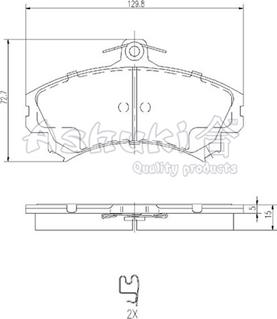 Ashuki C003-12 - Тормозные колодки, дисковые, комплект autospares.lv