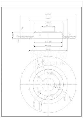 Ashuki H039-84 - Тормозной диск autospares.lv