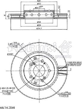 Ashuki H039-81 - Тормозной диск autospares.lv