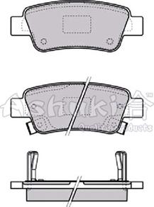 Ashuki H025-46 - Тормозные колодки, дисковые, комплект autospares.lv