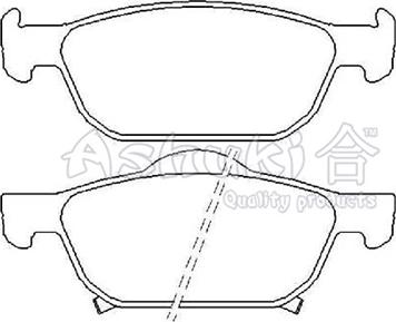 Ashuki H025-68 - Тормозные колодки, дисковые, комплект autospares.lv