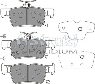 Ashuki H026-42 - Тормозные колодки, дисковые, комплект autospares.lv