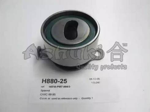 Ashuki H880-25 - Натяжной ролик, зубчатый ремень ГРМ autospares.lv