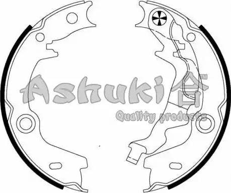 Ashuki HRK12530 - Комплект тормозов, ручник, парковка autospares.lv