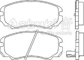 Ashuki I042-50 - Тормозные колодки, дисковые, комплект autospares.lv