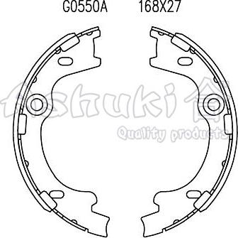 Ashuki I301-50 - Комплект тормозов, ручник, парковка autospares.lv