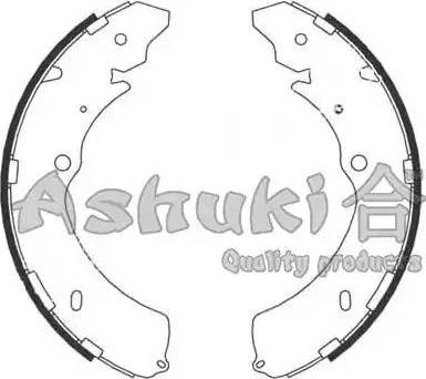 Ashuki IS015-01 - Комплект тормозных колодок, барабанные autospares.lv