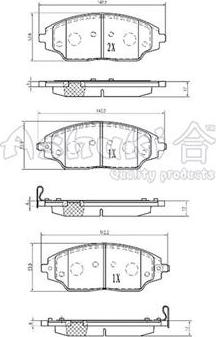 Ashuki J009-10 - Тормозные колодки, дисковые, комплект autospares.lv