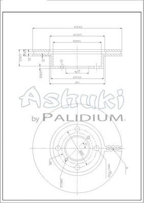 Ashuki K016-69 - Тормозной диск autospares.lv
