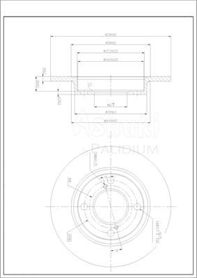 Ashuki K016-70 - Тормозной диск autospares.lv