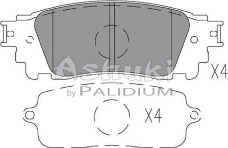 Ashuki L114-02 - Тормозные колодки, дисковые, комплект autospares.lv