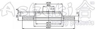 Ashuki M605-10 - Тормозной диск autospares.lv