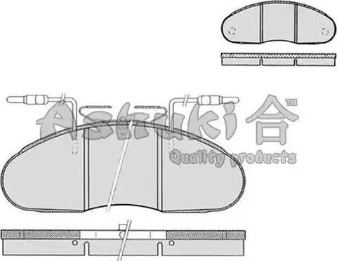 Ashuki N009-22 - Тормозные колодки, дисковые, комплект autospares.lv