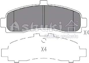 Ashuki N009-70 - Тормозные колодки, дисковые, комплект autospares.lv