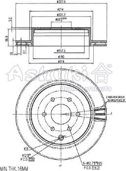 Ashuki N014-28 - Тормозной диск autospares.lv