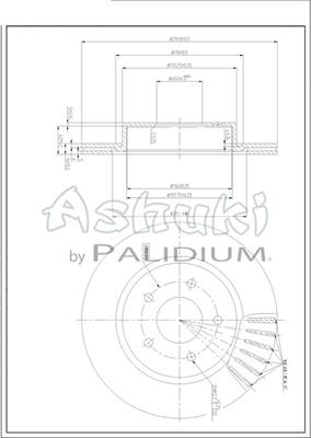 Ashuki N013-98 - Тормозной диск autospares.lv