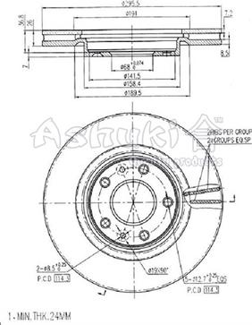 Ashuki N013-82 - Тормозной диск autospares.lv