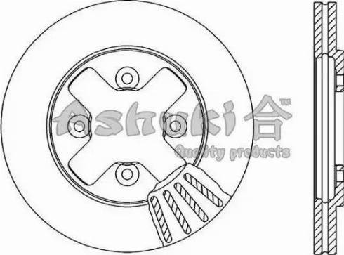 Ashuki N013-25 - Тормозной диск autospares.lv