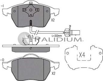 Ashuki P1-1481 - Тормозные колодки, дисковые, комплект autospares.lv