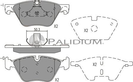 Ashuki P1-1549 - Тормозные колодки, дисковые, комплект autospares.lv