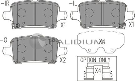 Ashuki P1-1545 - Тормозные колодки, дисковые, комплект autospares.lv