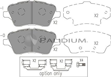 Ashuki P1-1546 - Тормозные колодки, дисковые, комплект autospares.lv