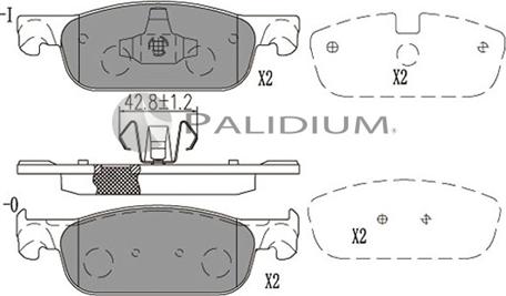 Ashuki P1-1554 - Тормозные колодки, дисковые, комплект autospares.lv