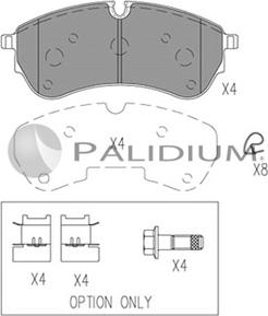 Ashuki P1-1556 - Тормозные колодки, дисковые, комплект autospares.lv