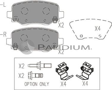 Ashuki P1-1553 - Тормозные колодки, дисковые, комплект autospares.lv