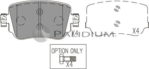 Ashuki P1-1552 - Тормозные колодки, дисковые, комплект autospares.lv