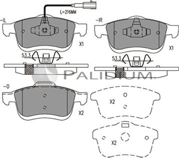 Ashuki P1-1557 - Тормозные колодки, дисковые, комплект autospares.lv