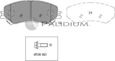 Ashuki P1-1566 - Тормозные колодки, дисковые, комплект autospares.lv