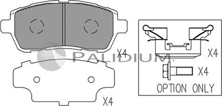 Ashuki P1-1560 - Тормозные колодки, дисковые, комплект autospares.lv