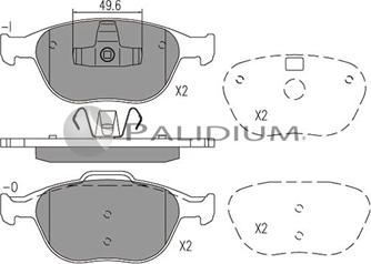 Ashuki P1-1519 - Тормозные колодки, дисковые, комплект autospares.lv