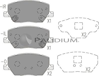 Ashuki P1-1534 - Тормозные колодки, дисковые, комплект autospares.lv