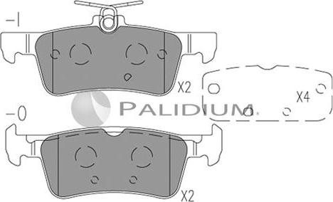 Ashuki P1-1530 - Тормозные колодки, дисковые, комплект autospares.lv