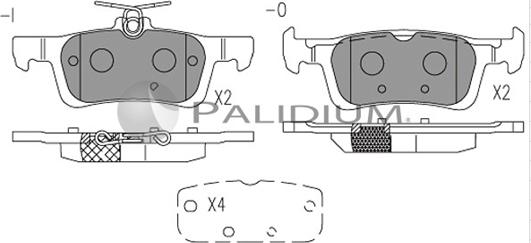 Ashuki P1-1531 - Тормозные колодки, дисковые, комплект autospares.lv