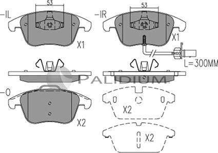 Ashuki P1-1538 - Тормозные колодки, дисковые, комплект autospares.lv