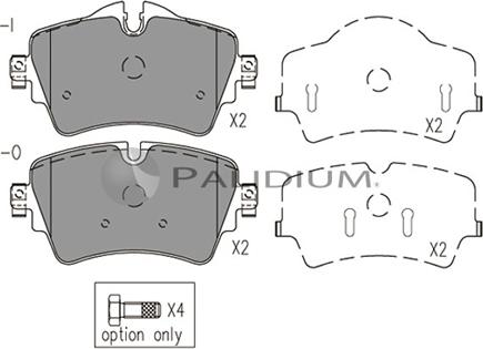 Ashuki P1-1525 - Тормозные колодки, дисковые, комплект autospares.lv