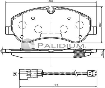 Ashuki P1-1521 - Тормозные колодки, дисковые, комплект autospares.lv