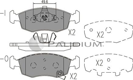 Ashuki P1-1572 - Тормозные колодки, дисковые, комплект autospares.lv