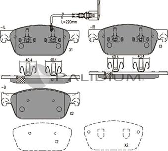 Ashuki P1-1577 - Тормозные колодки, дисковые, комплект autospares.lv