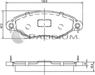 Ashuki P1-1099 - Тормозные колодки, дисковые, комплект autospares.lv