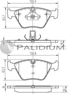 Ashuki P1-1095 - Тормозные колодки, дисковые, комплект autospares.lv