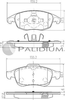 Ashuki P1-1092 - Тормозные колодки, дисковые, комплект autospares.lv