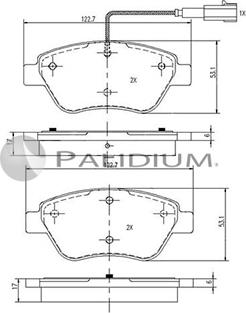 Ashuki P1-1044 - Тормозные колодки, дисковые, комплект autospares.lv