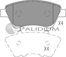 Ashuki P1-1046 - Тормозные колодки, дисковые, комплект autospares.lv