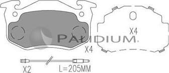 Ashuki P1-1054 - Тормозные колодки, дисковые, комплект autospares.lv