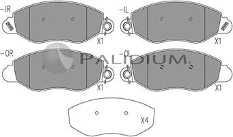 Ashuki P1-1056 - Тормозные колодки, дисковые, комплект autospares.lv